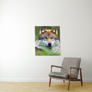 Beautiful Wolf head Painting  Tapestry