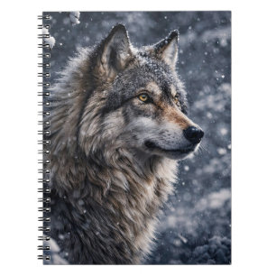 Beautiful Wolf in the Snow Journal
