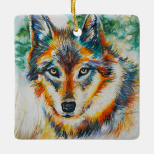 Beautiful Wolf Ornament