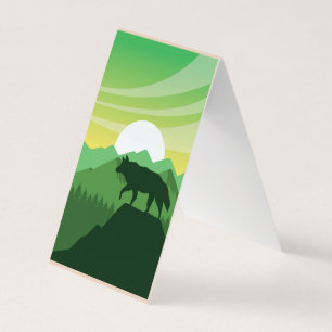 Beautiful wolf scene   business card