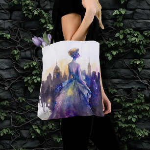 Beautiful Woman   Abstract Fairytale City Princess Tote Bag