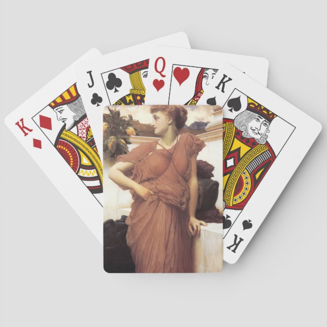 Beautiful Woman at the Fountain Playing Cards (Back)