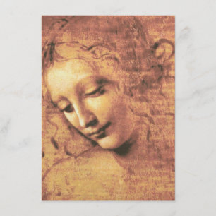 Beautiful Woman by Leonardo da Vinci Invitation