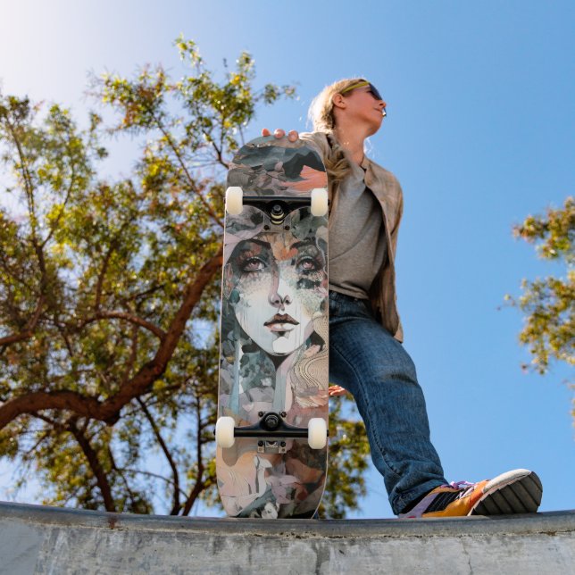 Beautiful Woman Collage Skateboard (Outdoor 1)