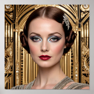 Beautiful Woman Face Poster