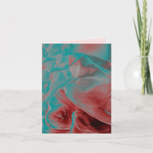 Beautiful woman & heart blue pink red Valentine Card