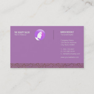 Beautiful Woman Icon Business Card