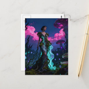 beautiful woman in a strange land postcard
