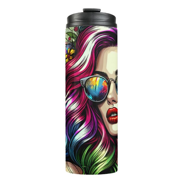 Beautiful Woman in the City Thermal Tumbler (Front)
