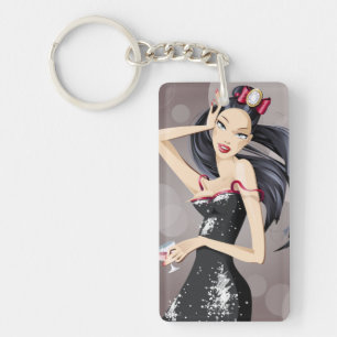 BEAUTIFUL WOMAN KEY RING