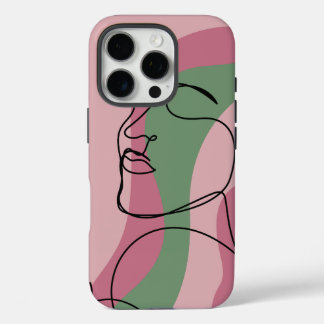 Beautiful Woman Line Art Tough iPhone case