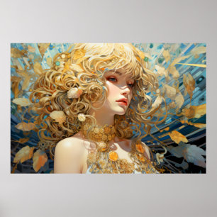 Beautiful Woman Portrait Enchanting Poster