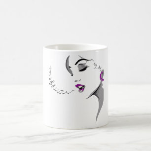 Beautiful Woman Singing Coffee Mug