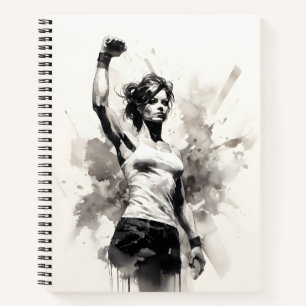 Beautiful Woman Sketch Of Female Fitness Girl  Notebook
