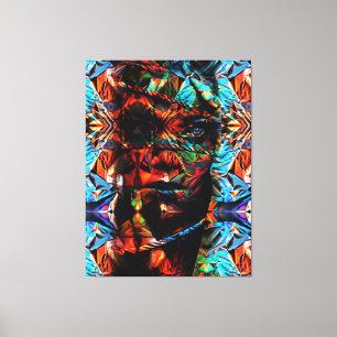 Beautiful woman tied with ropes canvas print