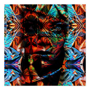 Beautiful woman tied with ropes poster