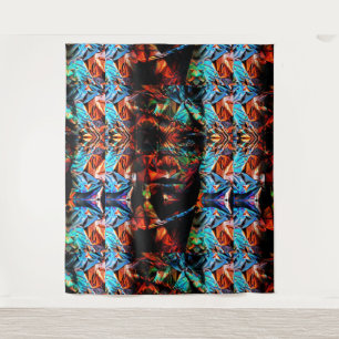 Beautiful woman tied with ropes tapestry