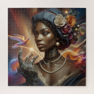Beautiful Woman with Dove Jigsaw Puzzle