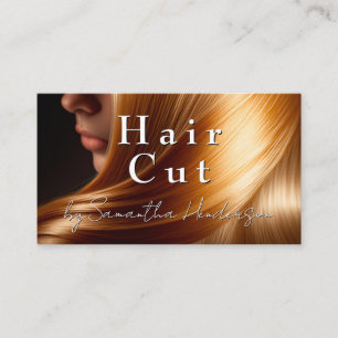 Beautiful Womans Hair Salon Appointment Card