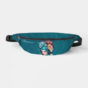 Beautiful woman's head with expressive eyes bum bags