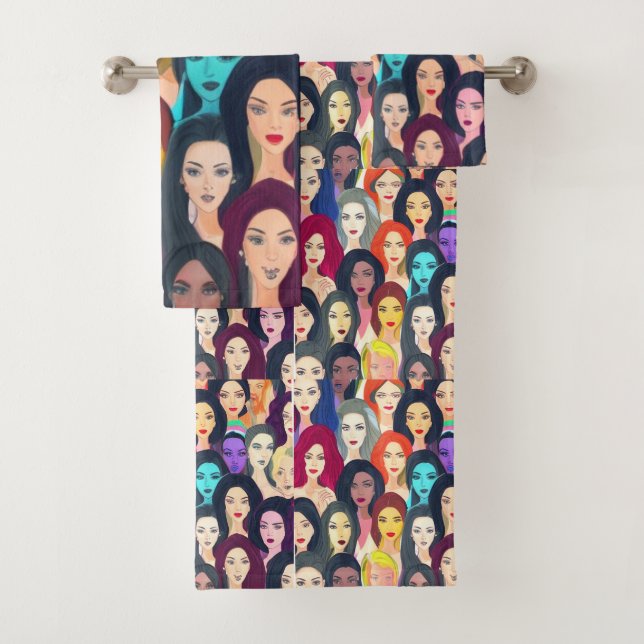 Beautiful Women Bath Towel Set (Insitu)