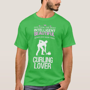 Beautiful Women Curling Lover Funny For Gift T-Shirt