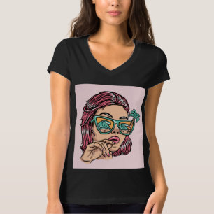 beautiful women whit beach T-Shirt