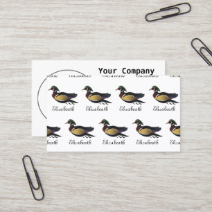 Beautiful Wood Duck Swimming Business Card