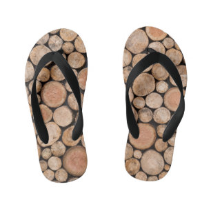 beautiful wood kid's flip flops