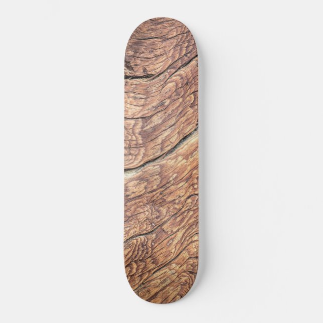 Beautiful Wood Photography Deep Natural Cracks Skateboard (Front)