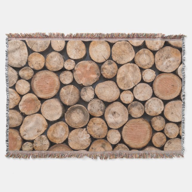 beautiful wood throw blanket (Front)