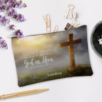 Beautiful Wooden Cross Bible Verse Personalised