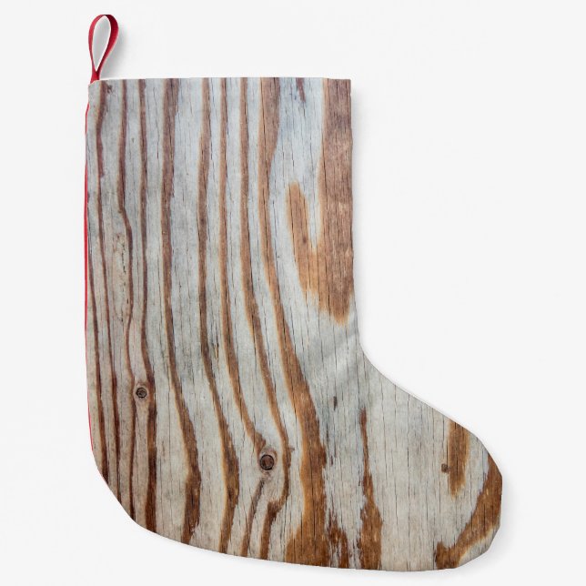 Beautiful wooden texture or backgroundabstract, gr small christmas stocking (Front)