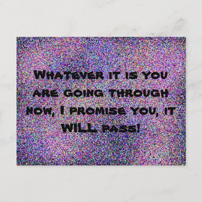 Beautiful Words of Encouragement Purple Postcard (Front)