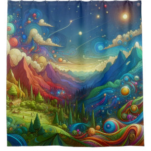 Beautiful World Shower Curtain