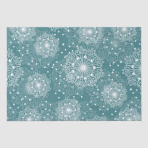 beautiful wrapping paper with snowflakes in winter