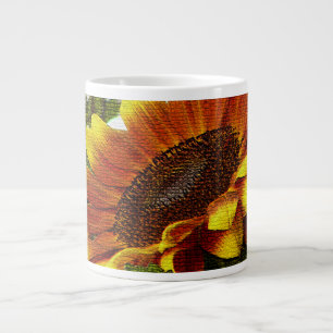Beautiful Yellow and Orange Sunflower Jumbo Mug