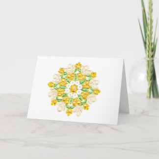 Beautiful Yellow and White Quilled Flower Design Card