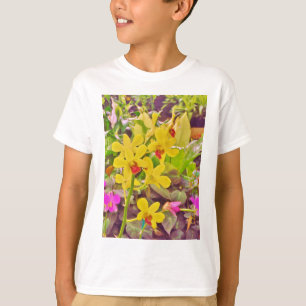 Beautiful Yellow autumn orchids T-Shirt