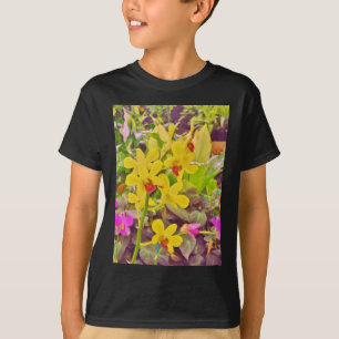 Beautiful Yellow autumn orchids T-Shirt