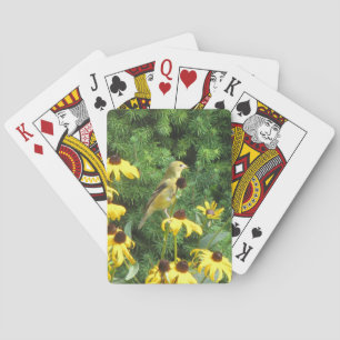 Beautiful Yellow Bird Deck of Playing Cards