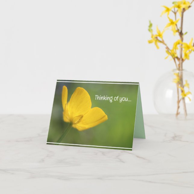 Beautiful Yellow Buttercup floral nature Card (Yellow Flower)