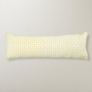 Beautiful Yellow Circles on White Background Body Cushion