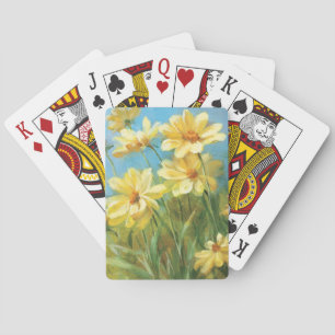 Beautiful Yellow Daisies Playing Cards