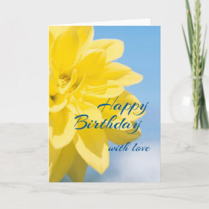 Beautiful Yellow Flower Birthday Card