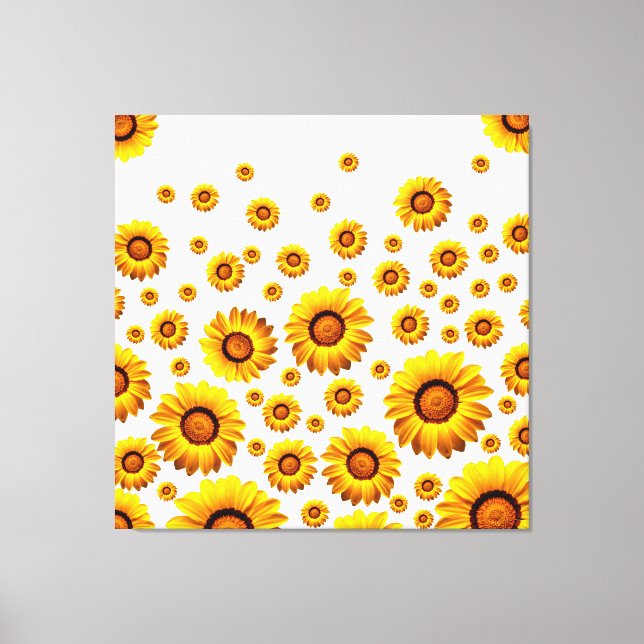 Beautiful yellow flowers  canvas print (Front)