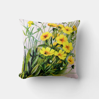 Beautiful Yellow Flowers Cushion