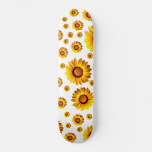 Beautiful yellow flowers skateboard