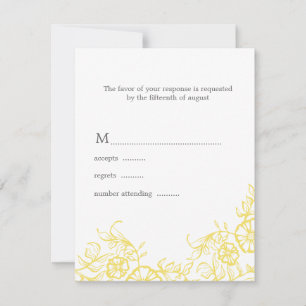 Beautiful Yellow & Grey Floral Wedding Response
