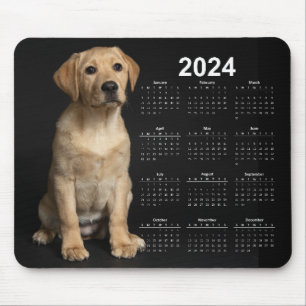 Beautiful Yellow Labrador Retriever 2024 Calendar Mouse Mat